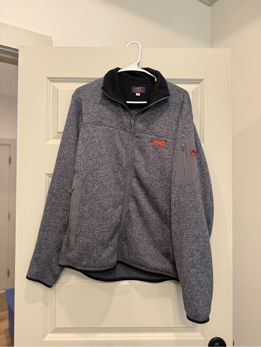 Auburn Grey Full-Zip Fleece Jacket